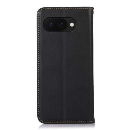 For Google Pixel 9a KHAZNEH Nappa Top Layer Cowhide Leather Phone Case(Black) - Google Cases by buy2fix | Online Shopping UK | buy2fix
