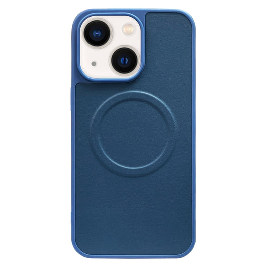 For iPhone 13 2 in 1 MagSafe Magnetic Silicone Leather Phone Case(Blue) by buy2fix
