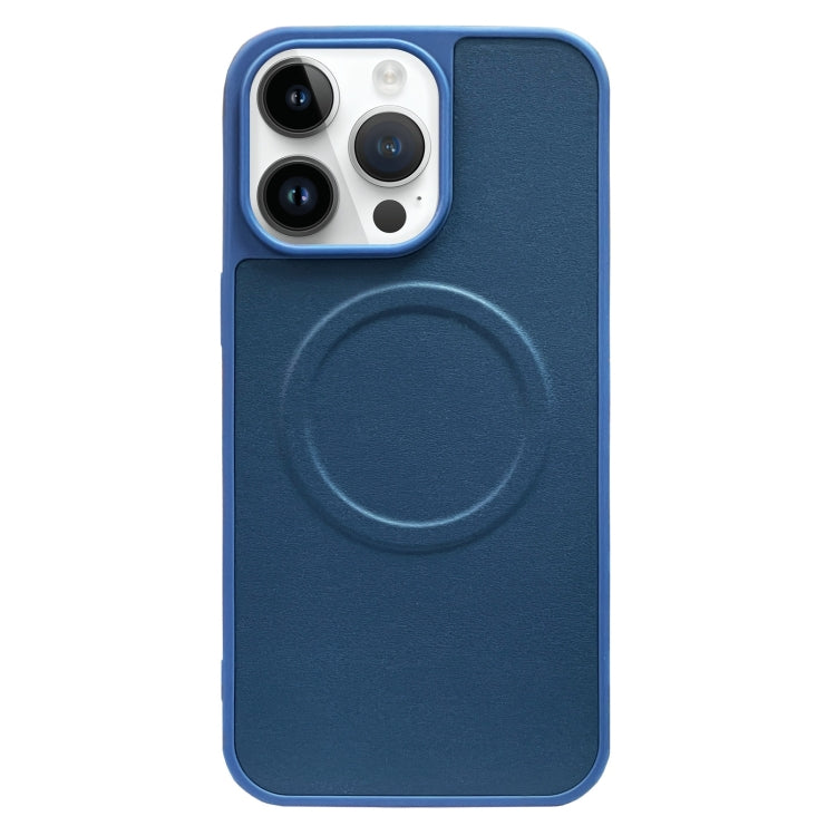 For iPhone 12 Pro Max 2 in 1 MagSafe Magnetic Silicone Leather Phone Case(Blue) - iPhone 12 Pro Max Cases by buy2fix | Online Shopping UK | buy2fix