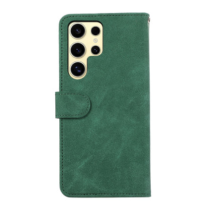 For Samsung Galaxy S23 Ultra 5G ABEEL Color Block Magnetic RFID Leather Phone Case(Green-Black) - Galaxy S23 Ultra 5G Cases by buy2fix | Online Shopping UK | buy2fix