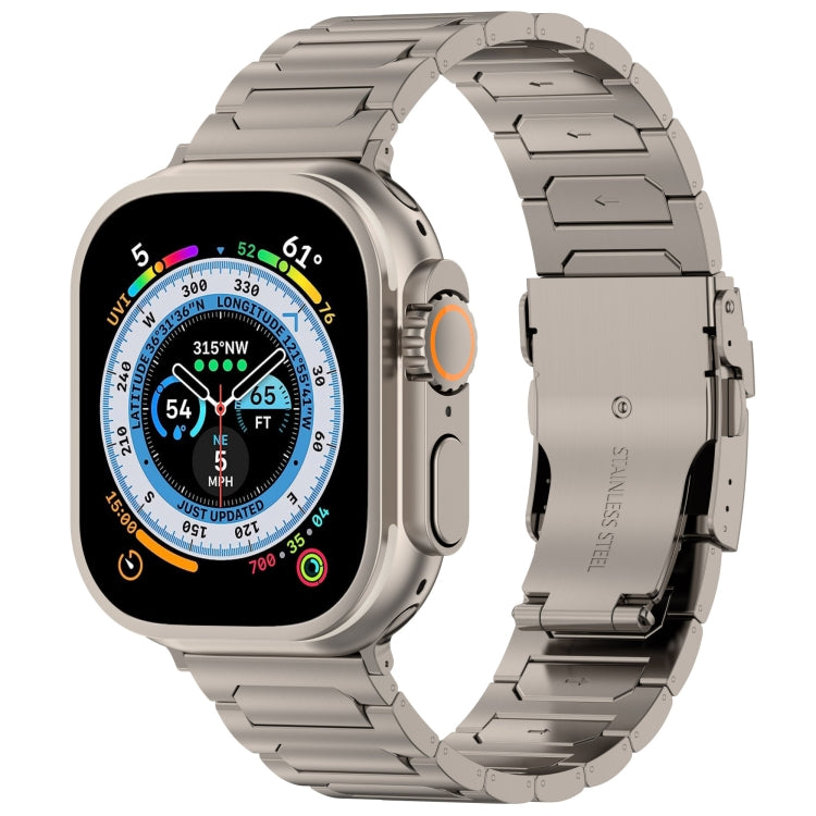 For Apple Watch Ultra 49mm I-Shaped Titanium Metal Watch Band(Titanium) by buy2fix