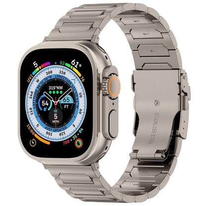 For Apple Watch Ultra 49mm I-Shaped Titanium Metal Watch Band(Titanium) by buy2fix