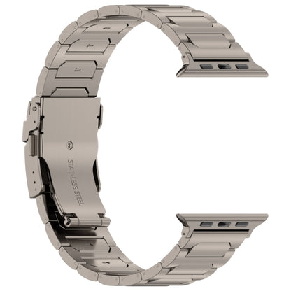 For Apple Watch Ultra 49mm I-Shaped Titanium Metal Watch Band(Titanium) by buy2fix