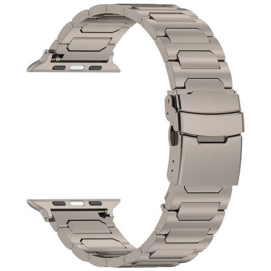 For Apple Watch SE 2022 40mm I-Shaped Titanium Metal Watch Band(Titanium) by buy2fix