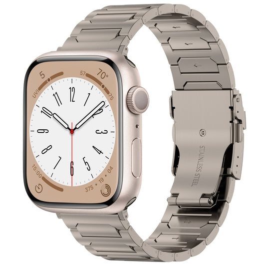 For Apple Watch Series 5 44mm I-Shaped Titanium Metal Watch Band(Titanium) by buy2fix