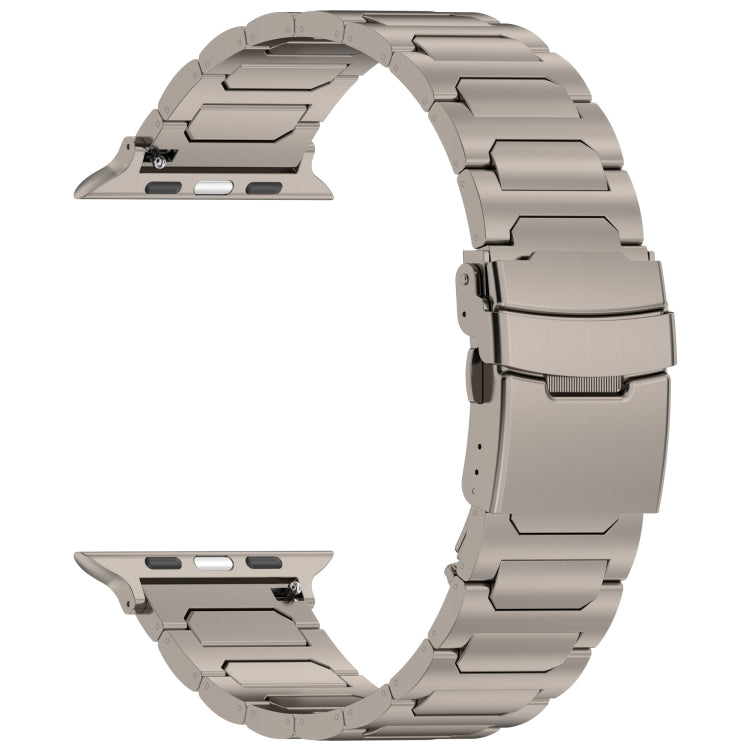 For Apple Watch Series 5 44mm I-Shaped Titanium Metal Watch Band(Titanium) - Watch Bands by buy2fix | Online Shopping UK | buy2fix