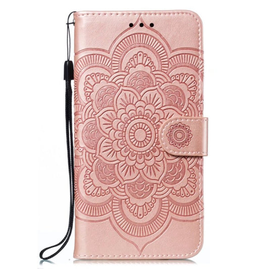 For Motorola Moto G Play 2024 Sun Mandala Embossing Pattern Phone Leather Case(Rose Gold) by buy2fix