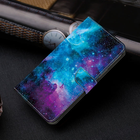 For Samsung Galaxy S23 Ultra 5G Crystal Painted Leather Phone case(Starry Sky) by buy2fix