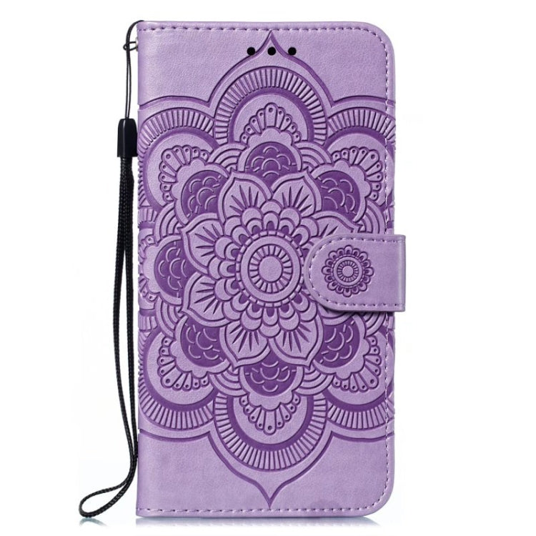 For OnePlus 12 Sun Mandala Embossing Pattern Phone Leather Case(Purple) by buy2fix