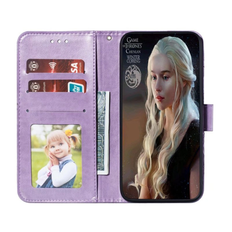 For OnePlus 12 Sun Mandala Embossing Pattern Phone Leather Case(Purple) by buy2fix