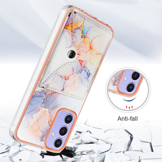 For Samsung Galaxy A15 5G Marble Pattern IMD Card Slot Phone Case(Galaxy Marble White) by buy2fix