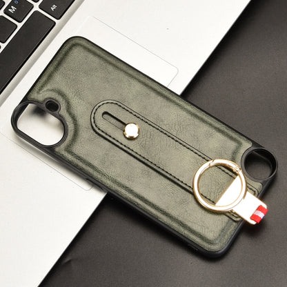 For Nothing CMF Phone 1 Wristband Leather Back Phone Case(Green) - Nothing Cases by buy2fix | Online Shopping UK | buy2fix