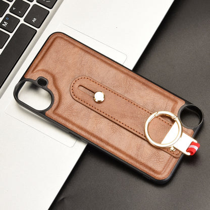 For Nothing CMF Phone 1 Wristband Leather Back Phone Case(Brown) - Nothing Cases by buy2fix | Online Shopping UK | buy2fix
