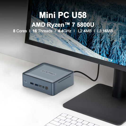 GXMO U58 Windows 11 AMD Ryzen 7-5825U 8 Core Processor Mini Computer, Specification:Without RAM & SSD by GXMO