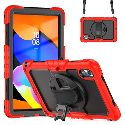 For Lenovo Xiaoxin Pad 2024 / 2025 Silicone Hybrid PC Tablet Case with Shoulder Strap(Red) by buy2fix