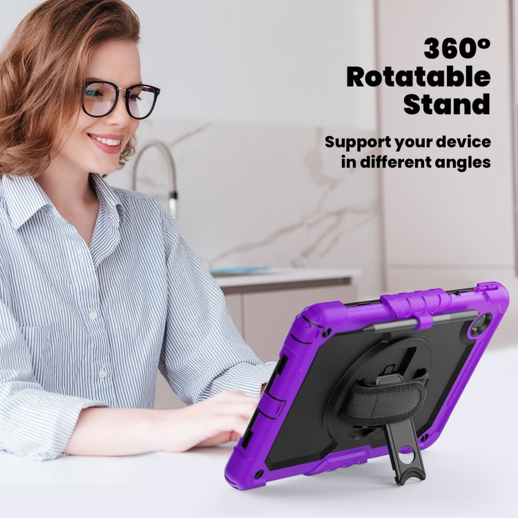 For Lenovo Tab M11 /Xiaoxin Pad 2024 Silicone Hybrid PC Tablet Case with Shoulder Strap(Purple) - Lenovo by buy2fix | Online Shopping UK | buy2fix