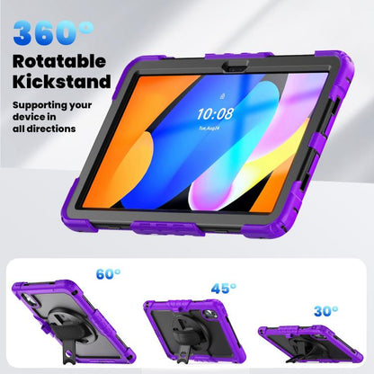 For Lenovo Xiaoxin Pad 2024 / 2025 Silicone Hybrid PC Tablet Case with Shoulder Strap(Purple) by buy2fix
