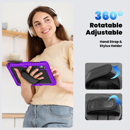 For Lenovo Xiaoxin Pad 2024 / 2025 Silicone Hybrid PC Tablet Case with Shoulder Strap(Purple) by buy2fix