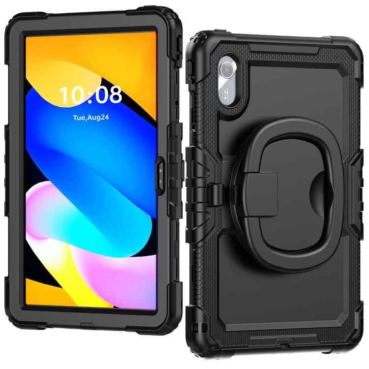 For Lenovo Xiaoxin Pad 2024 / 2025 Handle Silicone Hydric PC Tablet Case with Shoulder Strap(Black) by buy2fix