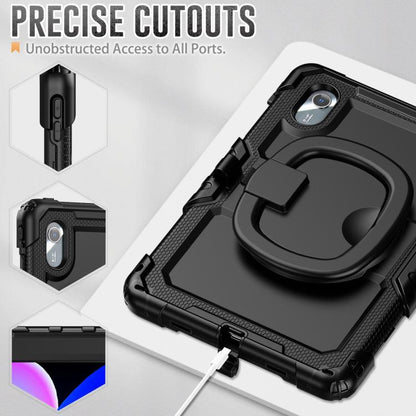 For Lenovo Xiaoxin Pad 2024 / 2025 Handle Silicone Hydric PC Tablet Case with Shoulder Strap(Black) by buy2fix