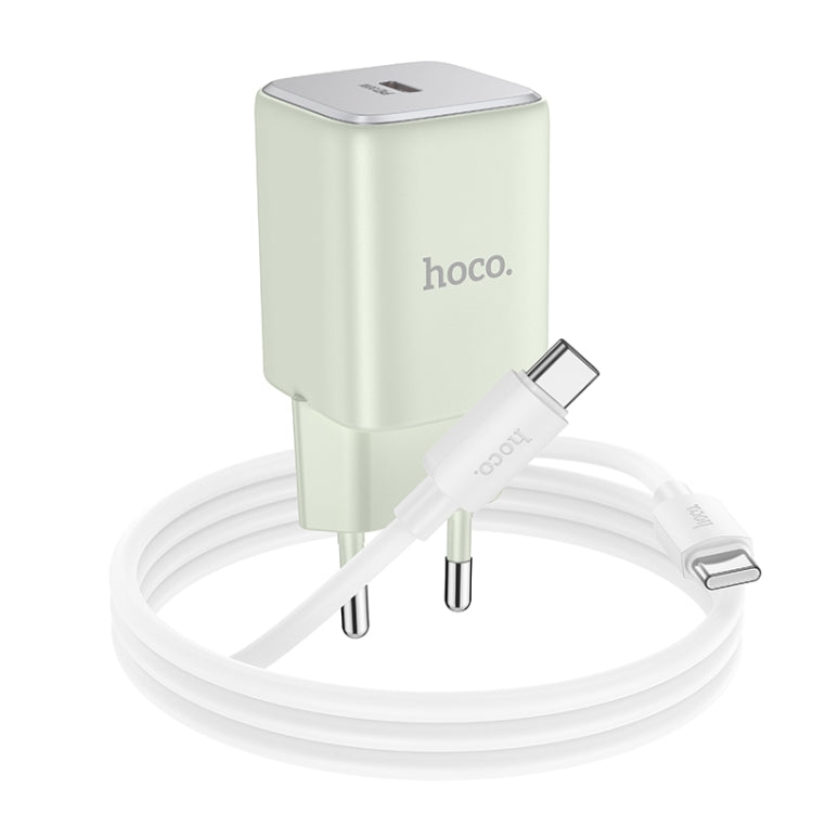 hoco N43 Vista PD30W Single Port Type-C Charger with Type-C to Type-C Cable, EU Plug(Black) - USB Charger by hoco | Online Shopping UK | buy2fix