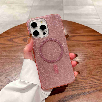 For iPhone 11 Pro Max Glitter MagSafe Magnetic TPU Phone Case(Pink) - iPhone 11 Pro Max Cases by buy2fix | Online Shopping UK | buy2fix