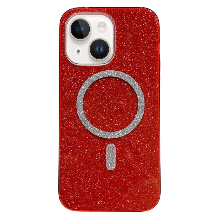 For iPhone 13 Glitter MagSafe Magnetic TPU Phone Case(Red) by buy2fix
