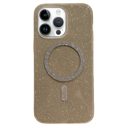 For iPhone 13 Pro Glitter MagSafe Magnetic TPU Phone Case(Gold) by buy2fix