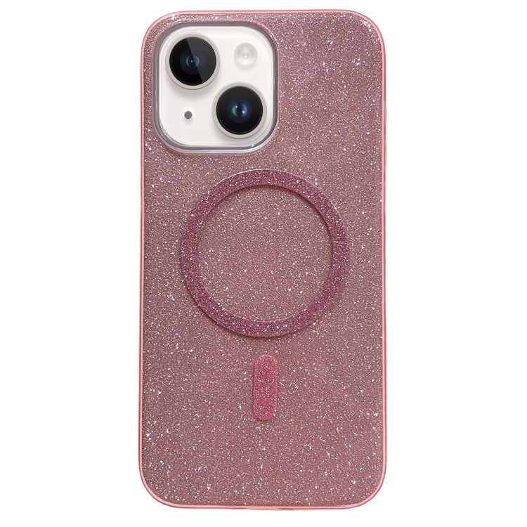 For iPhone 14 Glitter MagSafe Magnetic TPU Phone Case(Pink) - iPhone 14 Cases by buy2fix | Online Shopping UK | buy2fix