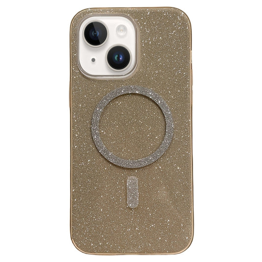 For iPhone 14 Plus Glitter MagSafe Magnetic TPU Phone Case(Gold) - iPhone 14 Plus Cases by buy2fix | Online Shopping UK | buy2fix