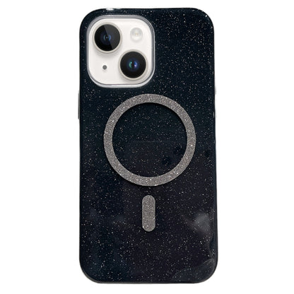 For iPhone 15 Glitter MagSafe Magnetic TPU Phone Case(Black) - iPhone 15 Cases by buy2fix | Online Shopping UK | buy2fix