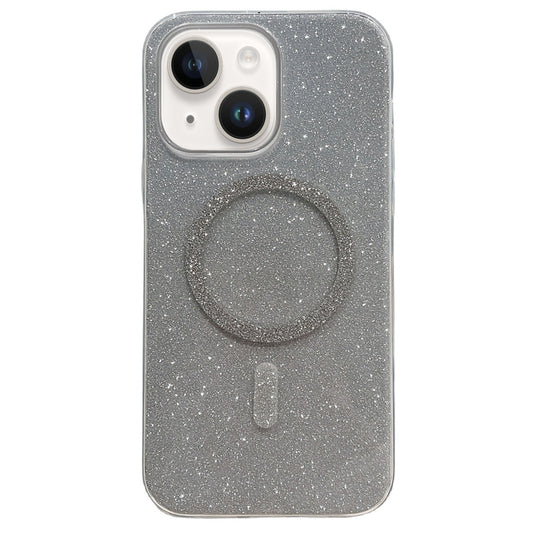 For iPhone 15 Glitter MagSafe Magnetic TPU Phone Case(Silver) by buy2fix