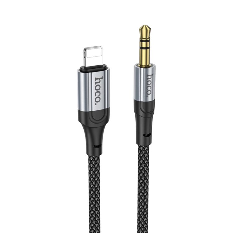 hoco UPA26 8 Pin to 3.5mm Audio Adapter Cable(Black) - Cable & Splitter by hoco | Online Shopping UK | buy2fix