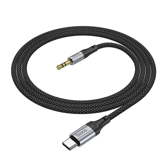 hoco UPA26 USB-C / Type-C to 3.5mm Audio Adapter Cable(Black) - Cable & Splitter by hoco | Online Shopping UK | buy2fix