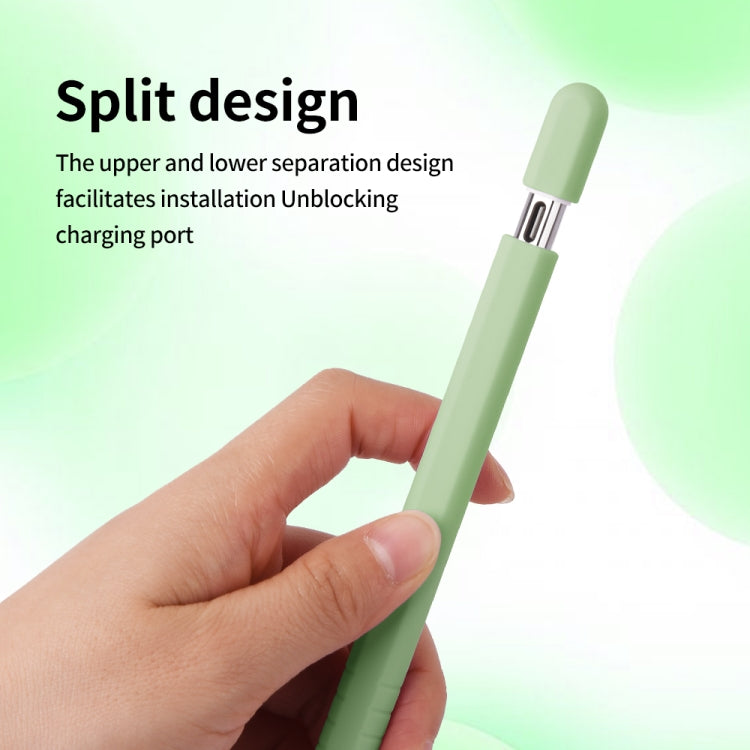 For Apple Pencil (USB-C) Solid Color Silicone Protective Case(White) - Pencil Accessories by buy2fix | Online Shopping UK | buy2fix