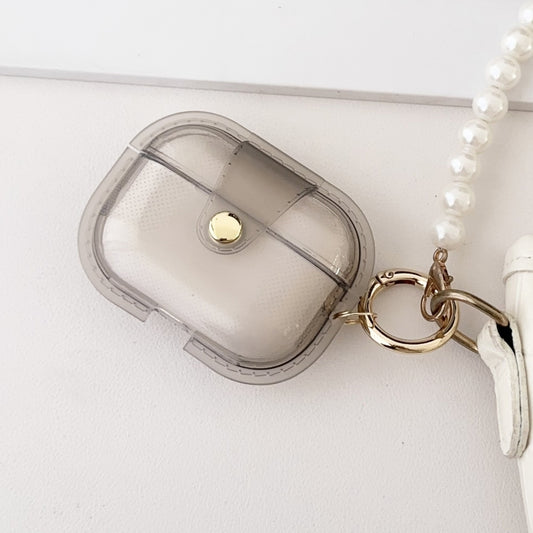 For AirPods Pro 2 Magnetic Clear Armor TPU TWS Earphone Cover(Black) by buy2fix