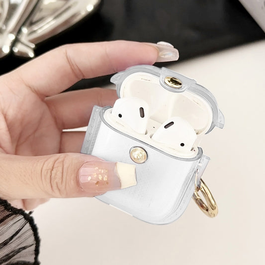 For AirPods 1 / 2 Magnetic Clear Armor TPU TWS Earphone Cover(Tansparent) by buy2fix