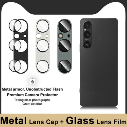 For Sony Xperia 1 V IMAK Metal Armor Premium Camera Protector Film(Black) - Other by imak | Online Shopping UK | buy2fix