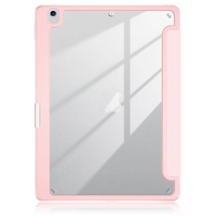 For iPad 10.2 2021 / 2020 / 10.5 Acrylic 3-Fold Solid Color Smart Leather Tablet Case(Pink) - iPad 10.2 Cases by buy2fix | Online Shopping UK | buy2fix