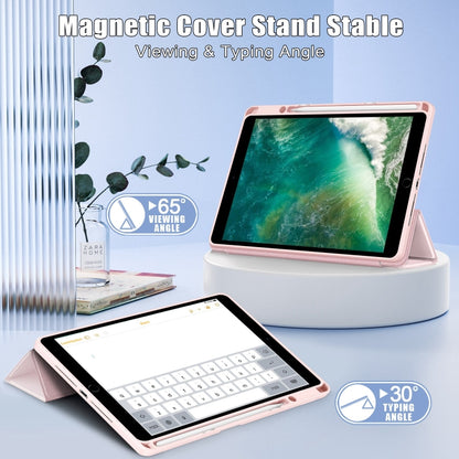 For iPad 10.2 2021 / 2020 / 10.5 Acrylic 3-Fold Solid Color Smart Leather Tablet Case(Pink) - iPad 10.2 Cases by buy2fix | Online Shopping UK | buy2fix