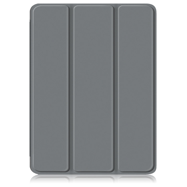 For iPad 10.2 2021 / 2020 / 10.5 Acrylic 3-Fold Solid Color Smart Leather Tablet Case(Grey) - iPad 10.2 Cases by buy2fix | Online Shopping UK | buy2fix