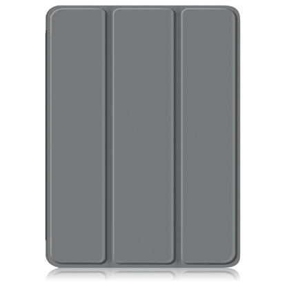 For iPad 10.2 2021 / 2020 / 10.5 Acrylic 3-Fold Solid Color Smart Leather Tablet Case(Grey) - iPad 10.2 Cases by buy2fix | Online Shopping UK | buy2fix