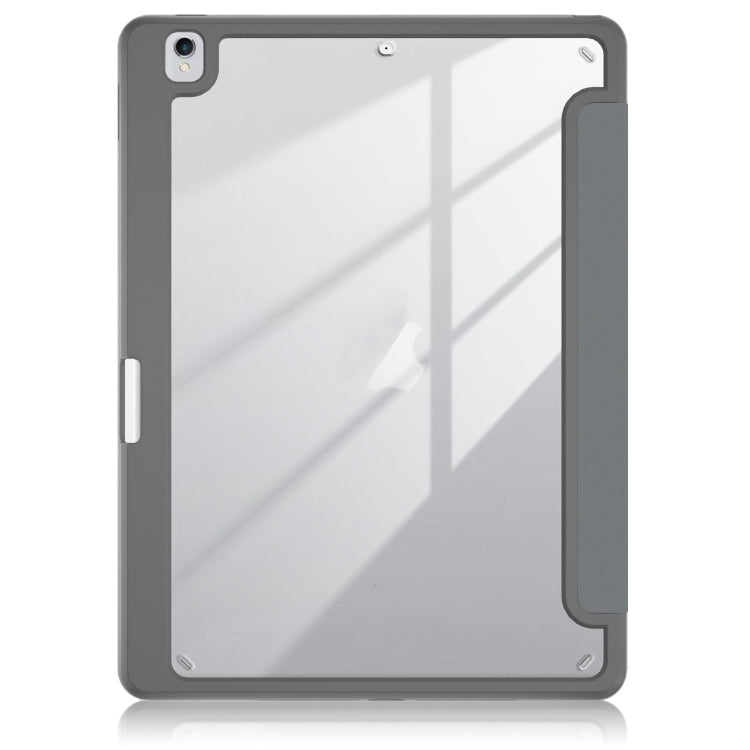 For iPad 10.2 2021 / 2020 / 10.5 Acrylic 3-Fold Solid Color Smart Leather Tablet Case(Grey) - iPad 10.2 Cases by buy2fix | Online Shopping UK | buy2fix