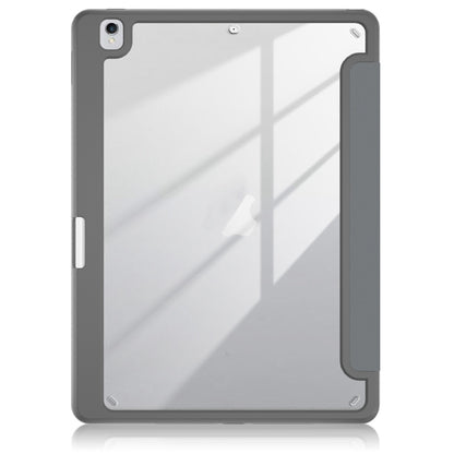 For iPad 10.2 2021 / 2020 / 10.5 Acrylic 3-Fold Solid Color Smart Leather Tablet Case(Grey) - iPad 10.2 Cases by buy2fix | Online Shopping UK | buy2fix