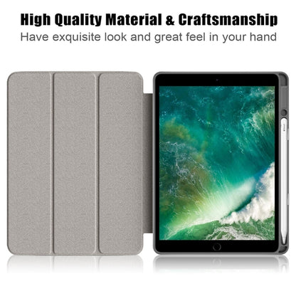 For iPad 10.2 2021 / 2020 / 10.5 Acrylic 3-Fold Solid Color Smart Leather Tablet Case(Grey) - iPad 10.2 Cases by buy2fix | Online Shopping UK | buy2fix