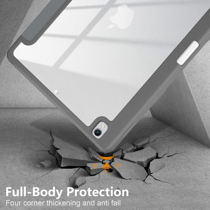 For iPad 10.2 2021 / 2020 / 10.5 Acrylic 3-Fold Solid Color Smart Leather Tablet Case(Grey) - iPad 10.2 Cases by buy2fix | Online Shopping UK | buy2fix