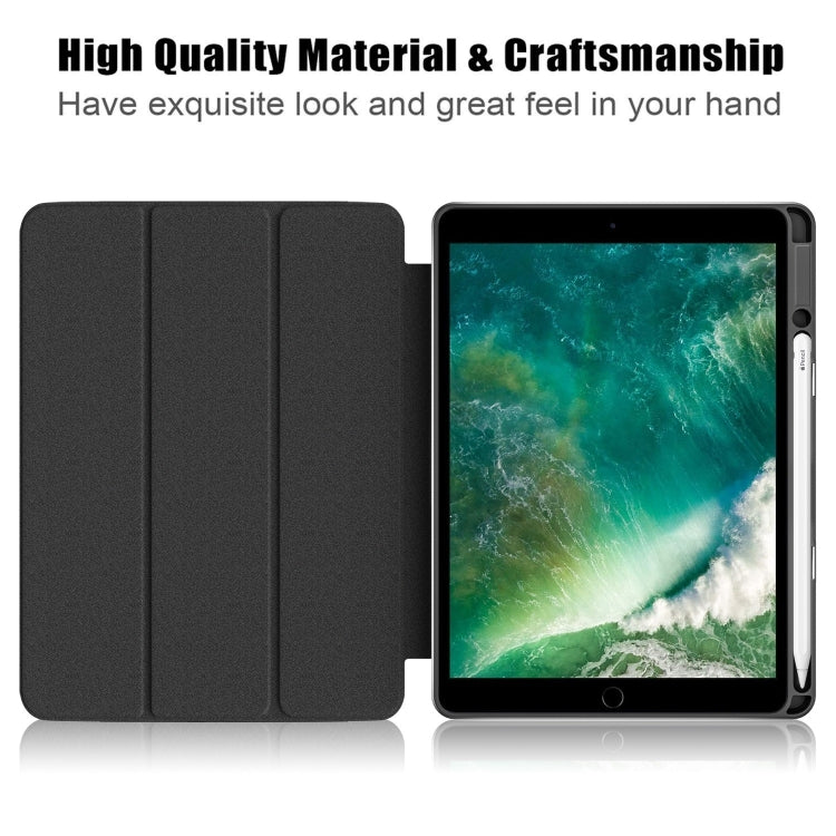 For iPad 10.2 2021 / 2020 / 10.5 Acrylic 3-Fold Solid Color Smart Leather Tablet Case(Black) - iPad 10.2 Cases by buy2fix | Online Shopping UK | buy2fix