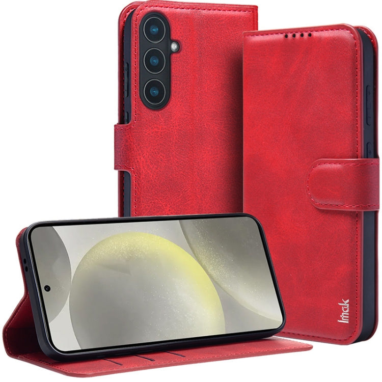 For Samsung Galaxy S24 5G IMAK Count Series Flip Leather Phone Case(Red) - Galaxy S24 5G Cases by imak | Online Shopping UK | buy2fix