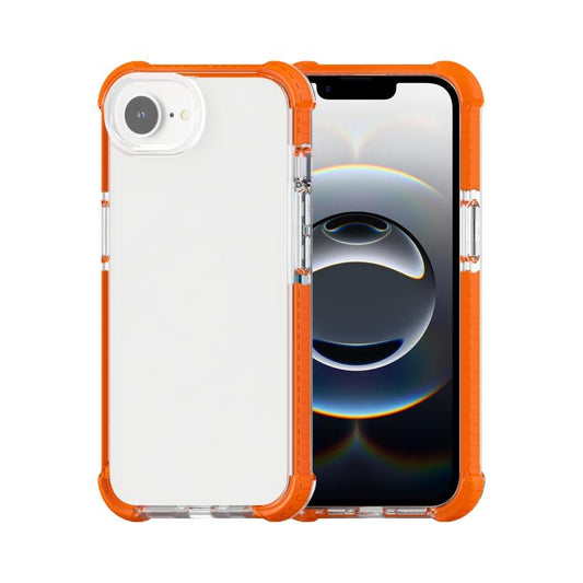 For iPhone 16e Acrylic Full Coverage Shockproof Phone Case(Orange) by buy2fix