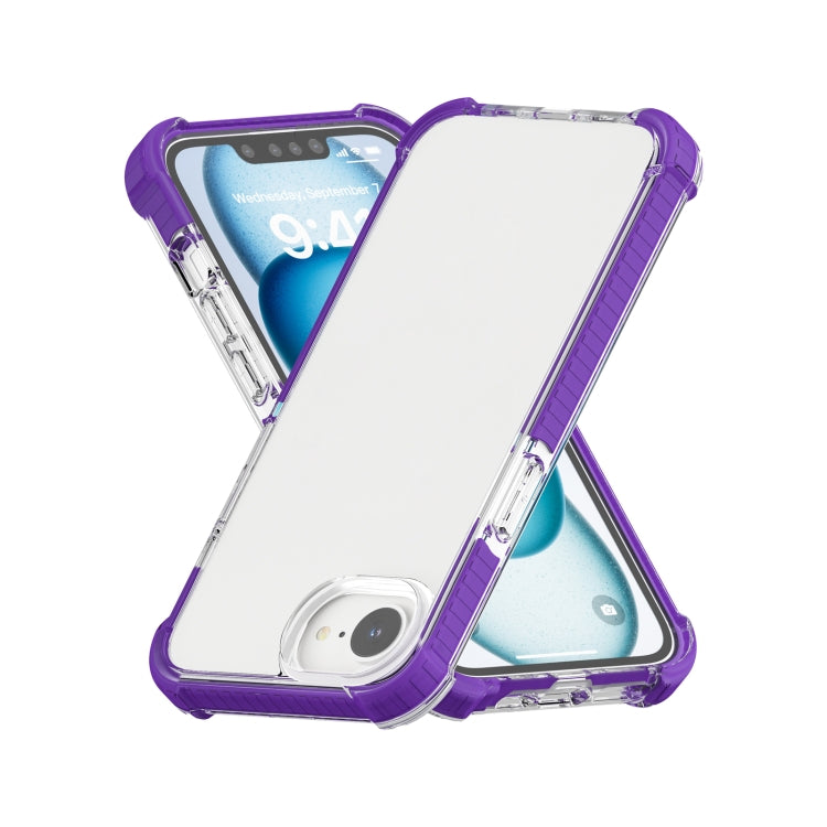 For iPhone 16e Acrylic Full Coverage Shockproof Phone Case(Purple) by buy2fix